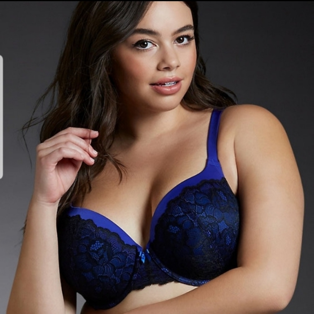 Blue and Black Lace Torrid Bra